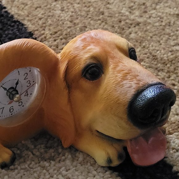 Cute Dog Desk Tabletop Clock Home/Office Table Analog Clocks Decoration - Picture 3 of 4